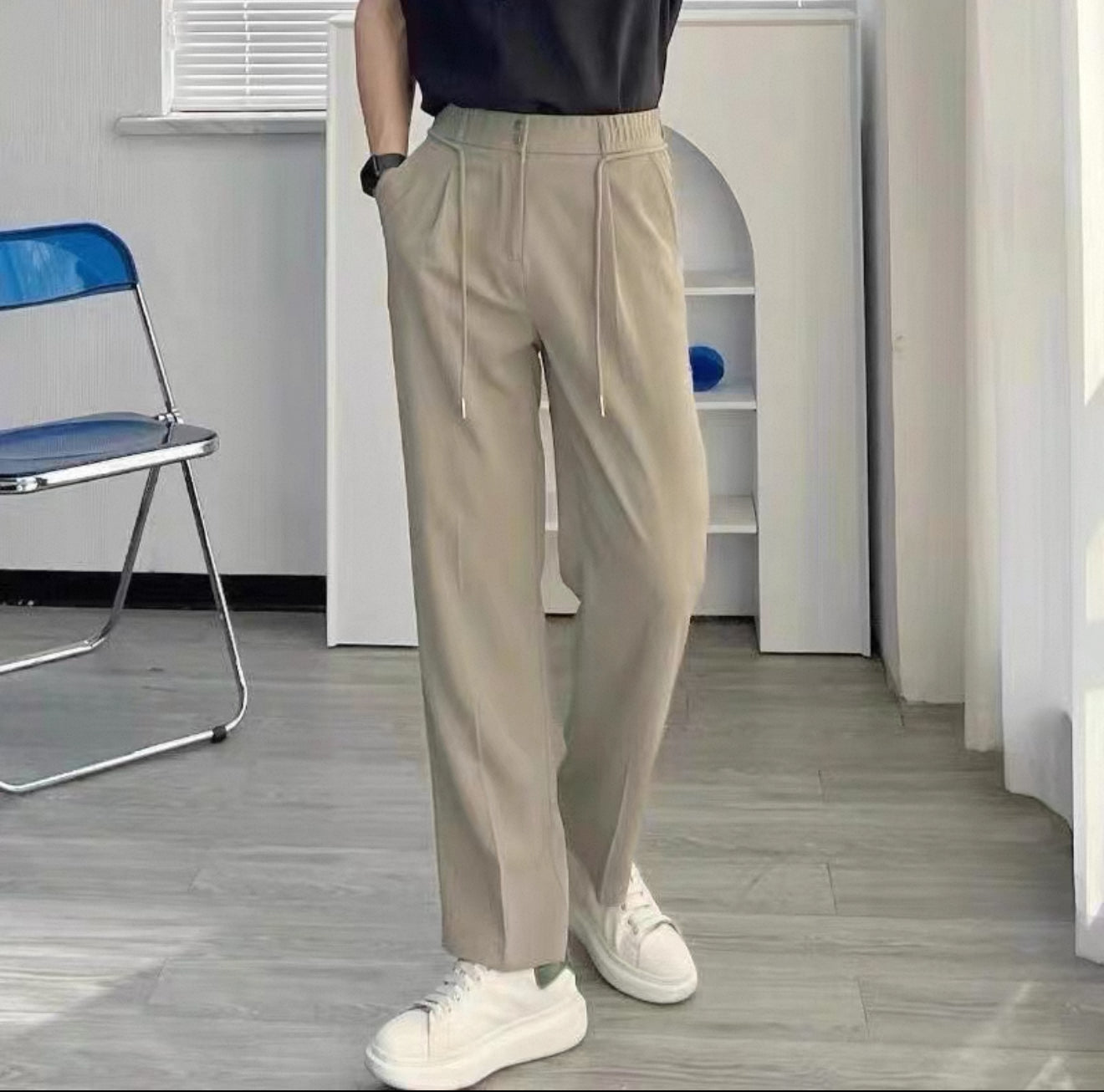 2025 Summer New Fashionable and Handsome Leisure Sports Suit Men's Trendy Design Sleeveless Vest Trousers