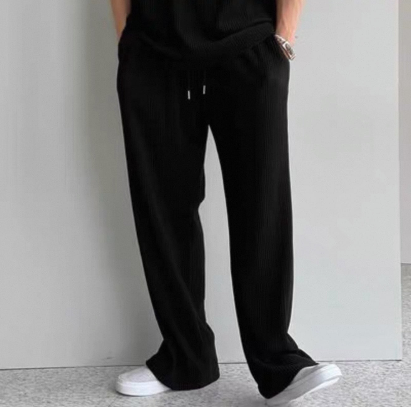 American tough guy vest trousers sports suit muscle man fitness training sleeveless t-shirt men ice silk skin-friendly waistcoat